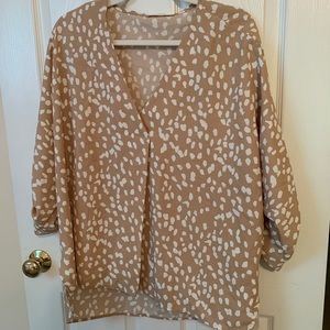 Entro Medium 3/4 Sleeve Blouse animal print cheetah
